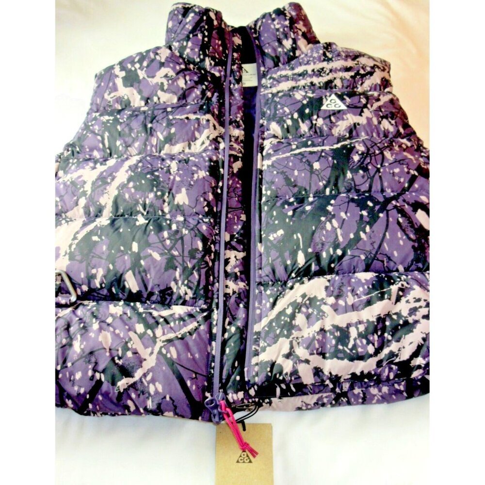Nike Women's ACG Lunar Lake Therma-FIT ADV Vest Raisin Black Purple Size Small - Picture 7 of 8
